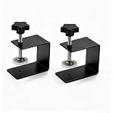 Aynaxcol 2Pcs Universal Drawer Clips - Front Installation C-clamp Cabinet Mounting Clamps with Soft Silicone Pad