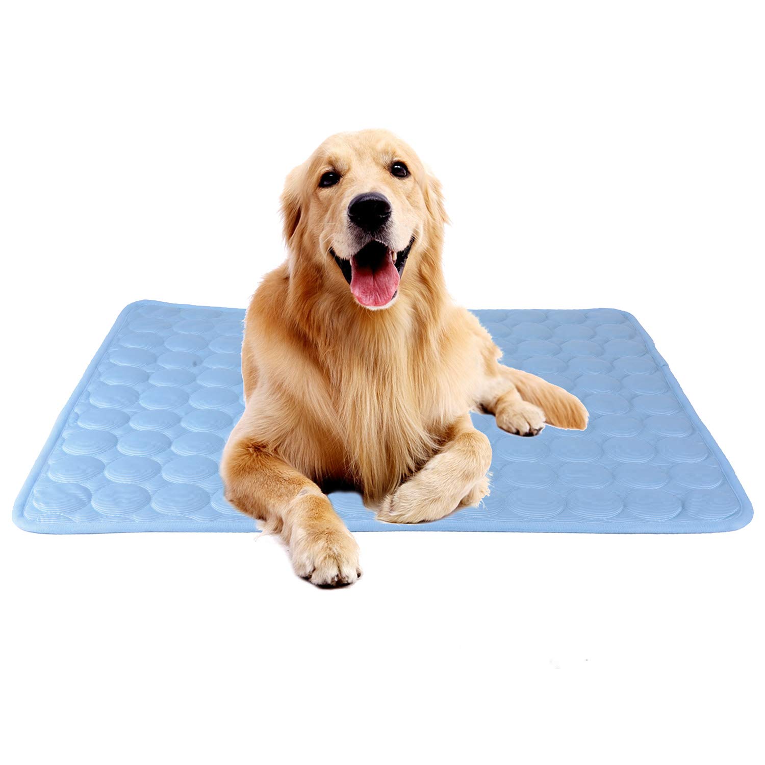 SAFLYSE Pet Mat Cooling Pad for Cats and Dogs Non-Toxic Blue (M)