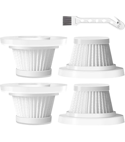2-Pack HEPA Filter For Deerma DX118C/DX128C Vacuum – Washable Replacement Filters, Grey & White - View #5