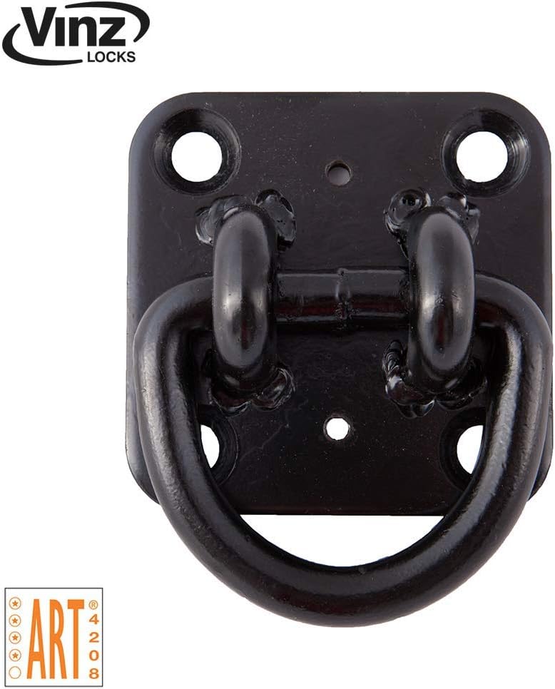 Vinz Ground Wall Anchor - For securing Motorcycle Moped and Bike, Black, 0 cm - Image 5