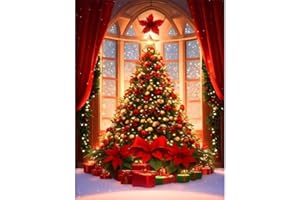 BLEIHUM Christmas Diamond Painting Kits- Christmas tree Diamond Art for Adults,Christmas tree Gem Painting Crafts for Adults Home Wall Decor,DIY 5D Gem Art Christmas Perfect for Relaxation(12*16inch)