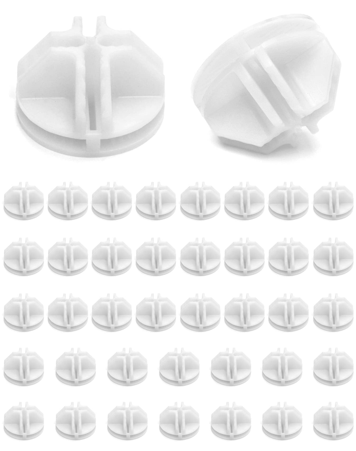 QWORK® 40Pcs wire storage connectors C&C Grid Connectors Clips Modular Storage Cubes Interlocking Buckle White