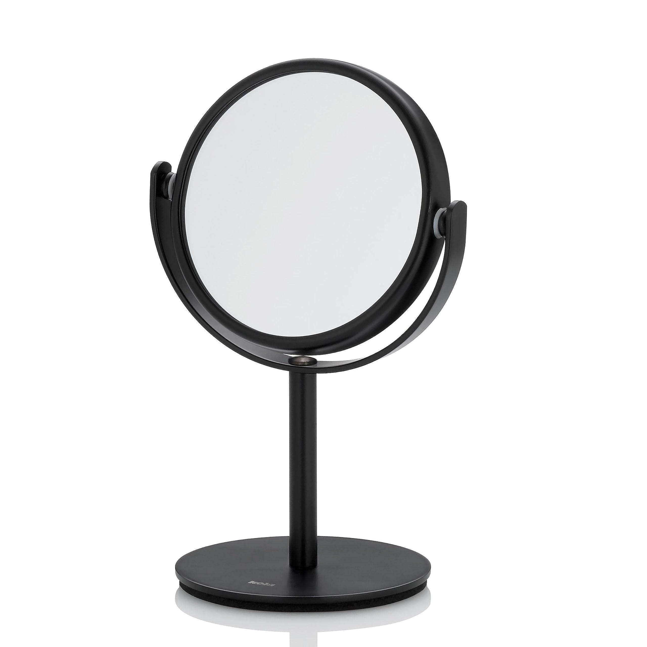 Selena Metal Mirror on Stand 15 cm Diameter 8.0 cm Black