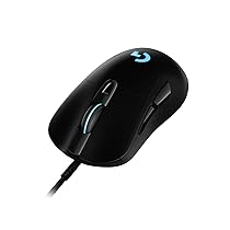 Logitech G403 Mouse Gaming, Sensore HERO 25K, LIGHTSYNC RGB, Leggero 87 g + 10 g Opzionale, Cavo Intrecciato, 25.600 DPI, Impugnature Laterali in Gomma, PC, Mac – Nero