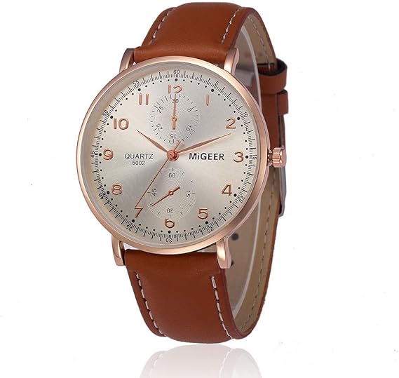 Amazon Aweatd メンズ腕時計 シンプル ビジネス レザーベルト クォーツ腕時計 通勤 クリアランスセール 人気 トレンド ホットセール 割引 プロモーション ギフト カジュアル おしゃれ 安い 10気圧防水 ランキング 防水腕時計 ブラウン メンズ腕時計 腕時計 通販