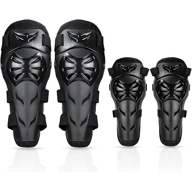 TDR Knee & Shin Guards For Motorcycle Motocross Racing – Free Size Unisex Adult Armor Pads