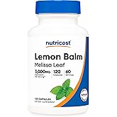 Nutricost Lemon Balm 3,000mg Equivalent from 300mg of 10:1 Extract Per Serving, 120 Capsules for 60 Servings Per Bottle - Melissa Leaf Lemon Balm Extract, Vegan