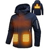 BANTREK Men's Heated Jacket Winter Waterproof Ski Jacket Insulated Windproof Outdoor Heated Coat Mountain Windbreaker