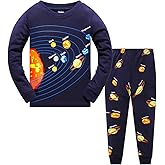 Popshion Boys Pajamas 100% Cotton Truck Pjs Toddler 2 Piece Sleepwear Kids Winter Clothes Set 3t-10t