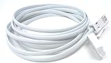 DRUT 2m BT to BT 4 Wire 431A Male to Male Telephone Cable Lead 6.5ft White view 6
