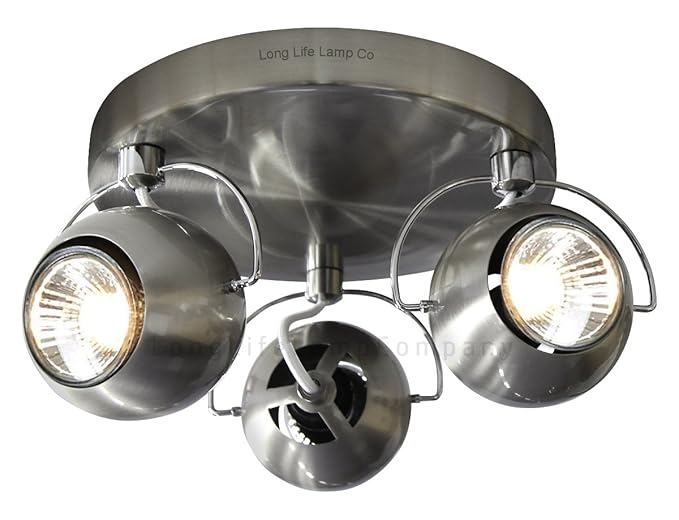 Retro 3 Way Ceiling Light Adjustable Eyeball Spot Lamp Brush