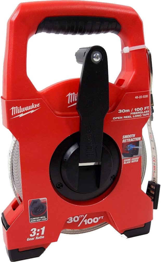 Milwaukee 48225330 Long Tape Fibreglass LTF30-100 - 1 Pc, multicolor, 30 m