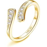 Jstyle 14k Gold Filled Toe Rings for Women Adjustable Toe Ring Band Rings Cubic Zirconia Daisy Flower Toe Rings Summer Beach Foot Jewelry