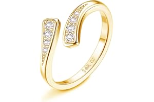 Jstyle 14k Gold Filled Toe Rings for Women Adjustable Toe Ring Band Rings Cubic Zirconia Daisy Flower Toe Rings Summer Beach Foot Jewelry