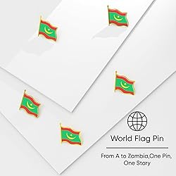 Mauritania Flag Lapel Pin - Enamel Metal National