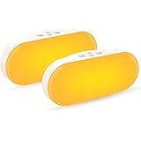 Amber Night Light, DORESshop Dimmable Night Light, Dusk to Dawn Sensor, Warm Amber, Adjustable Brightness from 0LM to 100LM, 