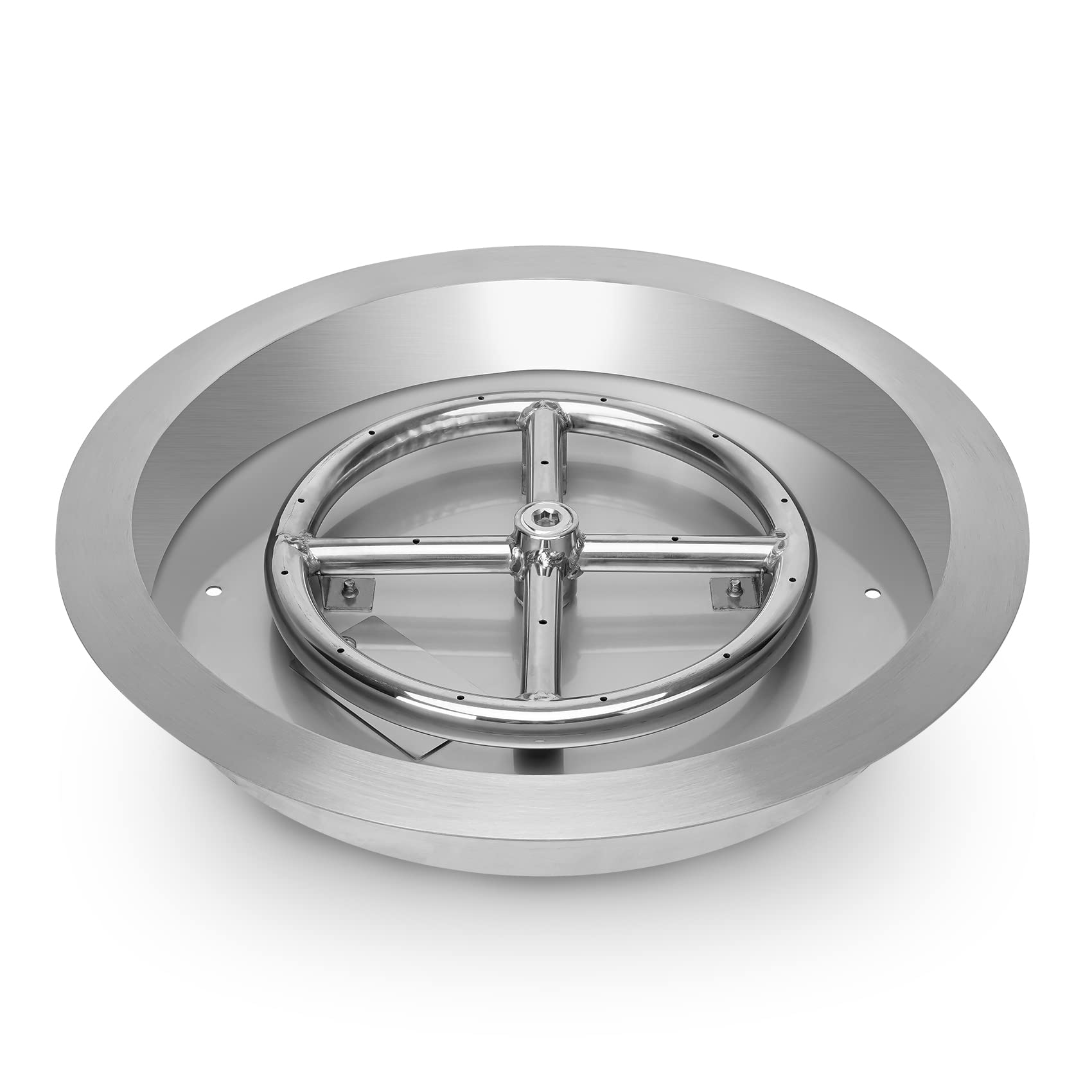 Photo 1 of Stanbroil 13-Inch Drop-in Fire Pit Burner Pan, Round Fire Pit Insert for Propane & Natural Gas DIY Fire Table, Stainless Steel Firepit, BTU 88,000 Max