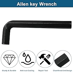 Biaungdo 2 Pcs Black 14mm Hex Key Wrench Set - L