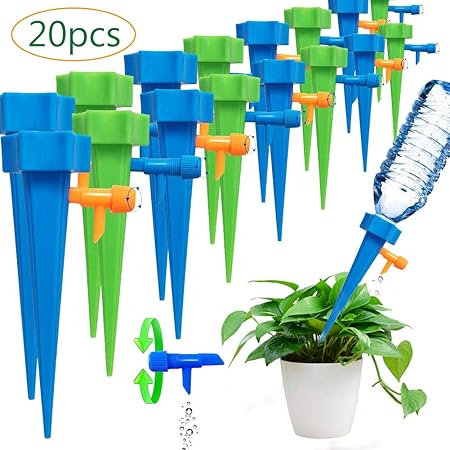 Betoy 20 Pcs Automatisch Bewasserung Set Bewasserungs Spikes Bewasserungshilfe Wasserspender Einstellbar Garten Zur Pflanzen Bewasserung Blumen Zimmerpflanze Ideal Als Urlaubsbewasserungssystem Amazon De Garten
