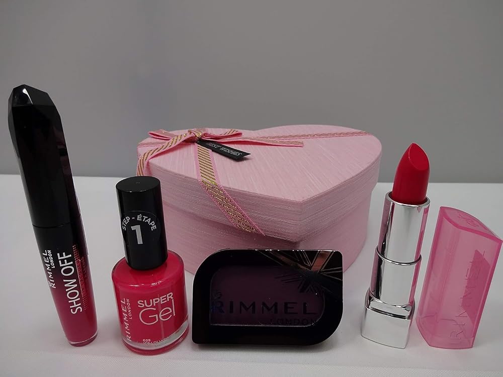 Rimmel London Make Up Beauty Gift Set Bundle For Her Lipstick Nail Eyeshadow
