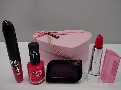 Rimmel London Make Up Beauty Gift Set Bundle For Her Lipstick Nail Eyeshadow