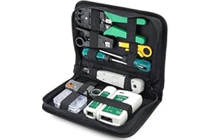 GFFG Network Tool Kit Professional, Network Cable Repair Set Cat6 Cat5e Rj45 Crimp Tool 8P8C 4P4C 6P6C Connectors Cable Teste