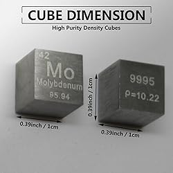Molybdenum Cube - 10mm Pure Metal Element Cubes