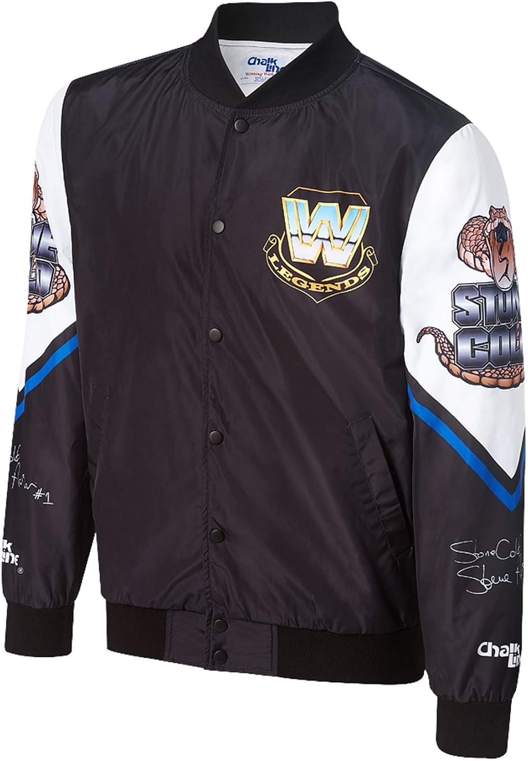 WWE Stone Cold Steve Austin Vintage Chalk Line Jacket Black XXX