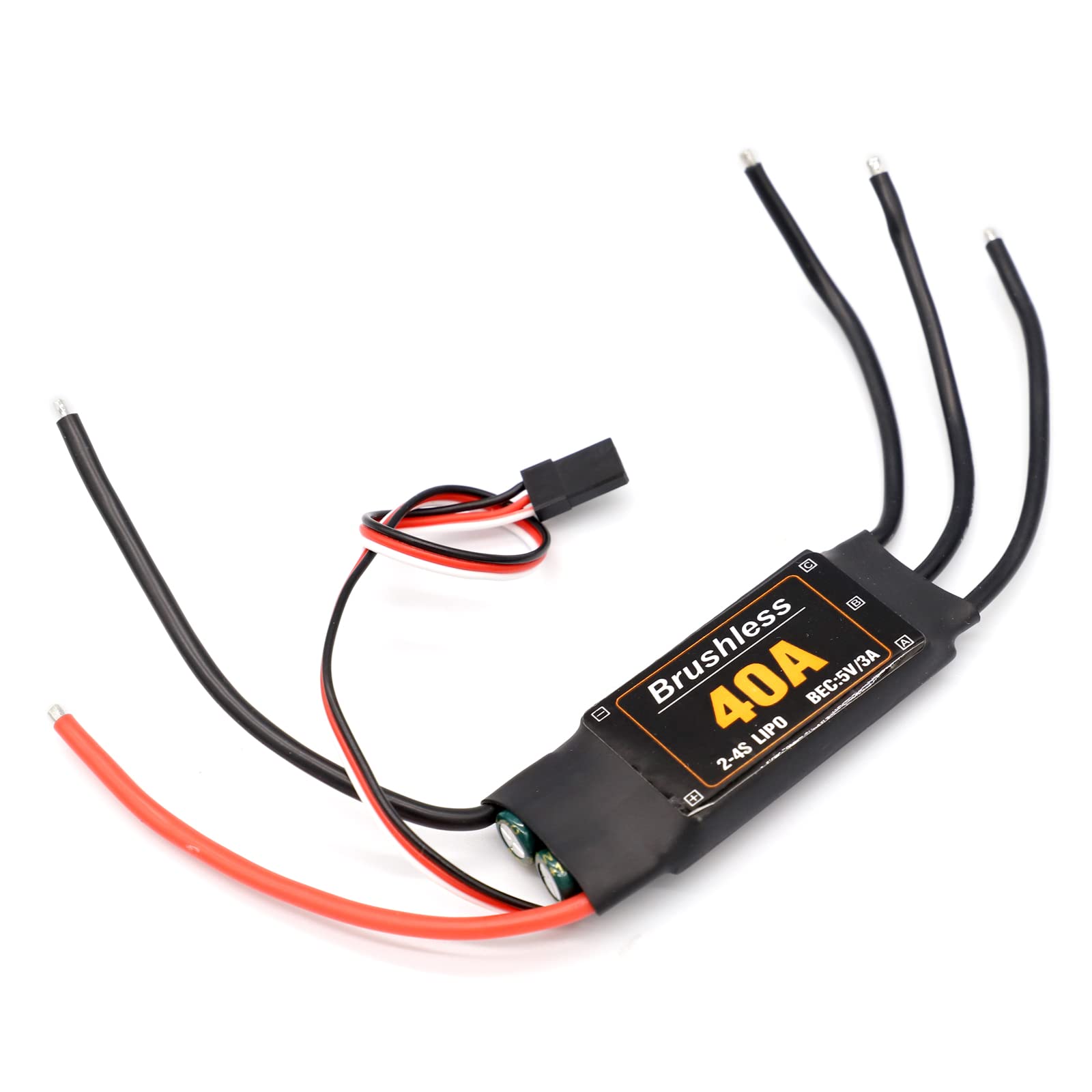 RUIZHI 40A ESC 2-4S Brushless ESC Speed Controller 5V 3A BEC Speed Controller Motor for Fixed Wing DIY RC Aircraft Drone Helicopter Quadcopter