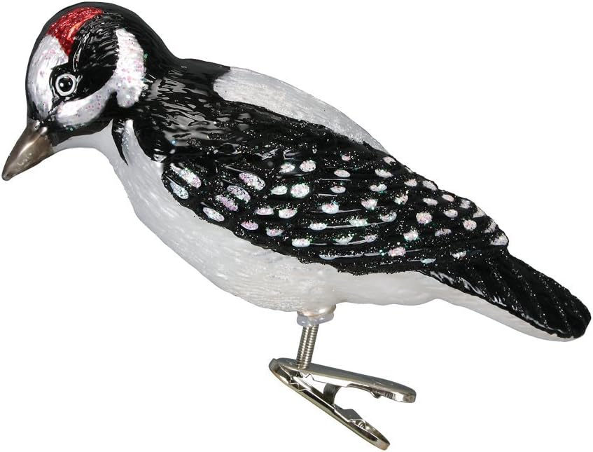 Ornaments - Old World Christmas Ornaments: Bird Watcher Collection Glass Blown Ornaments for Christmas Tree, Woodpecker