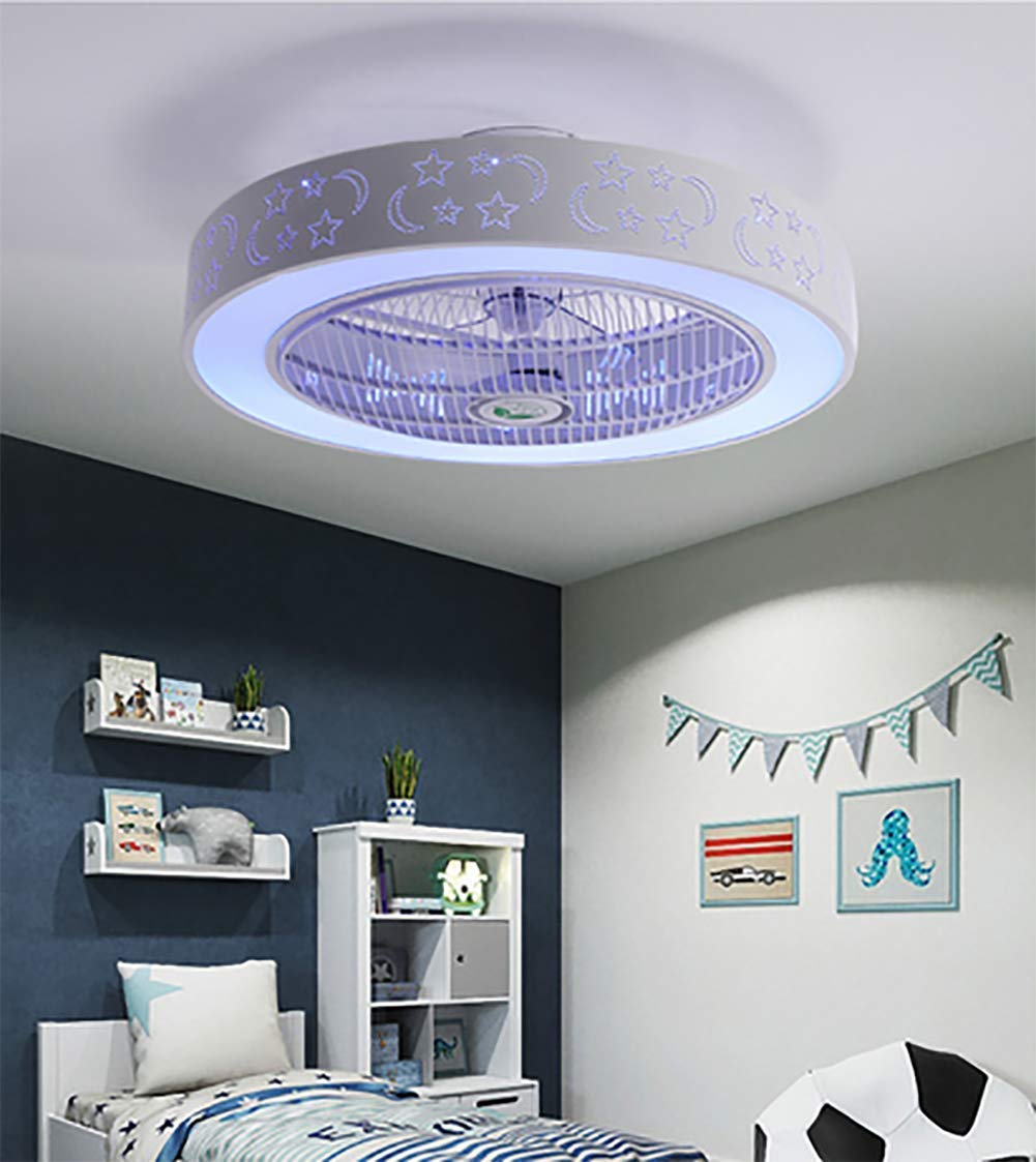 Wivion Ventilateurs De Plafond A Led Avec Eclairage Avec Haut Parleur Bluetooth Lampe De Plafond Rgb Alexa Echo Google Home Musique Moderne 2 Ventilateurs De Plafond Avec Lampe Integree