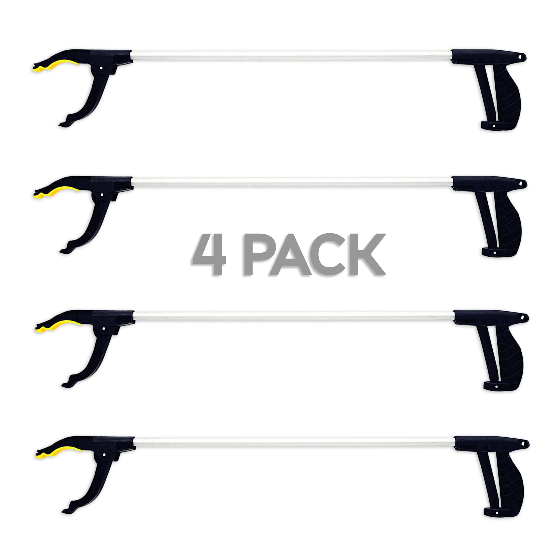 1ABOVE Garden Leaf Grabber Stick, Litter Picker Grab & Grip Reaching Litter Rubbish Pick up Tool, Multipurpose Grabber Light Items (4 PACK)