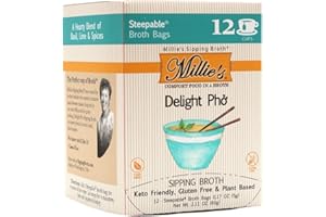 MILLIE'S SIPPING BROTH Millie’s Sipping Broth - Vegetable Broth -Natural-Gluten Free-Keto Friendly Delight Pho 12 Count Box