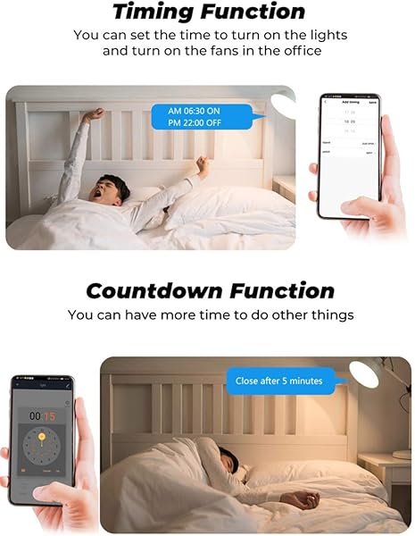 BAHER 10A Mini WiFi Smart Switch Tuya Remote WiFi Switch Mdulo para Domtica Inteligente Funcin de Temporizador Control de Voz Funciona con Alexa Google Home