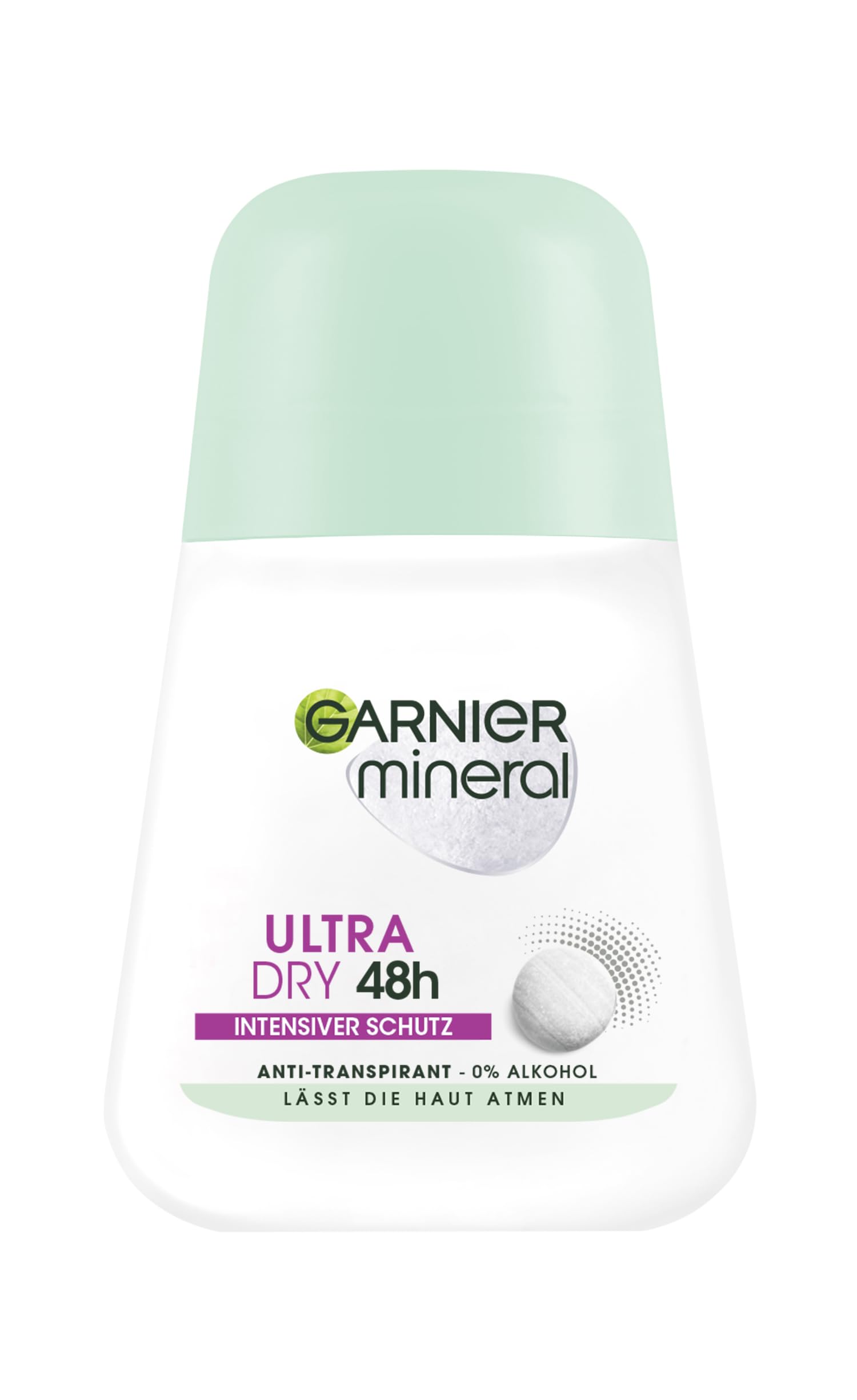 Garnier Antiperspirant, Intensive Protection Against Body Odour & Underarm Wetness, Up to 48 Hours Effect, Mineral UltraDry, 1 x 50 ml