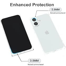 LoeoeL for iPhone 16 Plus Clear Case Rectangle