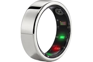 AMOVAN Smart Ring Health Tracker, Fitness Sleep Heart Rate Blood Oxygen Tracker Smart Ring, Water Resistant Bluetooth Fitness Tracker Rings