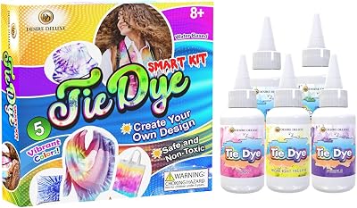 Desire Deluxe Tie Dye Kit - 5pc Vibrant Colours for Fabric Dyeing