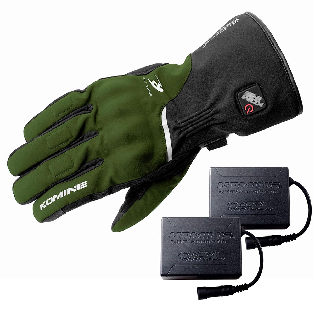 コミネ(KOMINE) バイク用 グローブ 08-2175 EK-2175 プロテクトエレクトリックヒートグローブ セット Olive 2XL商品画像
