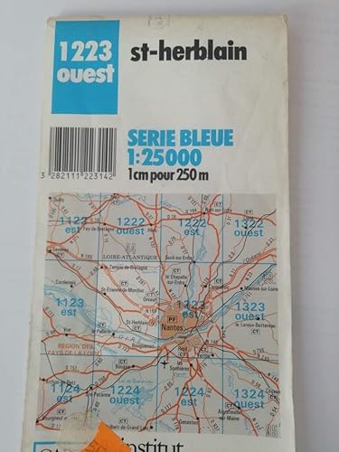 Download Saint-Herblain. Carte n° 1223O - échelle : 1cm = 250 mètres PDF