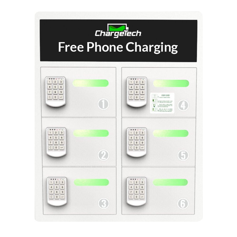 Buy Secure Cell Phone Charging Station Locker w/Locking Bays & Universal Charging Tips Included