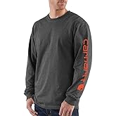Carhartt Men's Loose Fit Heavyweight Long-sleeve Logo Sleeve Graphic T-shirt