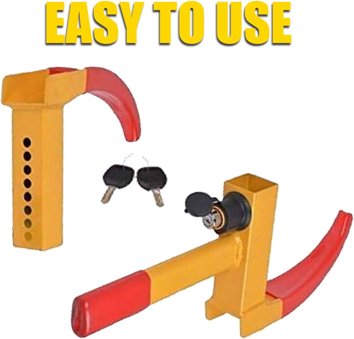 VaygWay Tire Clamp Wheel Lock- Metal Boot Stabilizer Anti Theft- Wheel Chock Lock Car Trailer Wheel-Security Travel Locking Claw Auto- Camper Car Van Truck SUV fit: Automotive