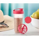Tupperware quick shake gen 2 red and white - 680 ml capacity