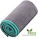 DubeeBaby Microfiber Hot Yoga Towel Non Slip Absorbent for Yoga Mat 24x72 inch Gray