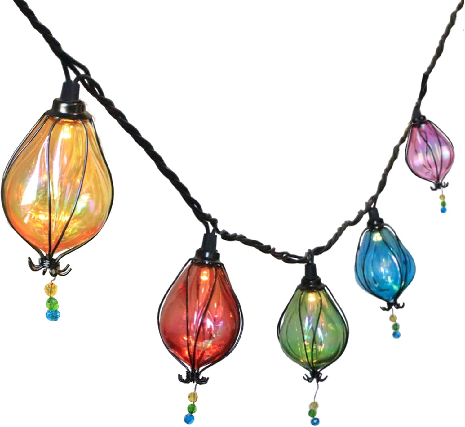Vigdur Multicolor Fairy String Lights with 10 Bulbs Connectable Waterproof Decorative Indoor String Lights for Christmas Party Birthday Wedding Festival Bedroom Outdoor Patio: Home & Kitchen