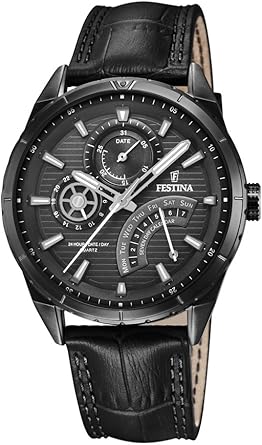 Festina Reloj Multiesfera para Hombre de Cuarzo con Correa en Cuero F16989/1