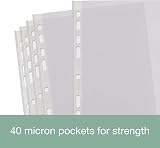 SUMMIT A4 Punched Pockets 500 Clear Sleeves Reinforced Multi-Punched Spine 40 view 7