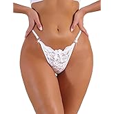 Nolrahiur G String Thongs for Women Plus Size Sexy Cheeky Lace Panties Stretch T-back Tangas Low Waist Hipster Underwear