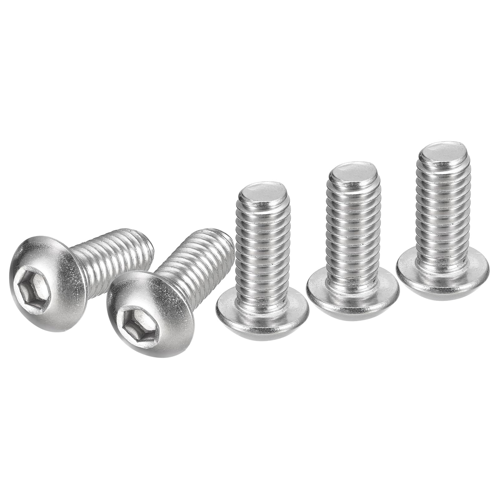 DTGN 3/8-16x7/8" Button Head Socket Cap Screws - 20Pack - Good for Machine - 304 Stainless Steel 18/8 - Hex Drive Full Thread UNC Fasteners — image 1